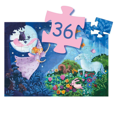 Djeco Dekoratif Puzzle 36 Parça - The Fairy And The Unicorn