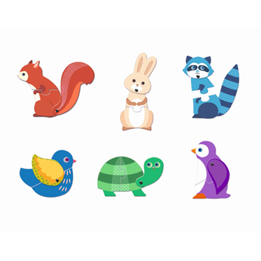 Djeco İkili Puzzle - Articulo Animals