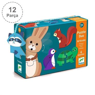Djeco İkili Puzzle - Articulo Animals