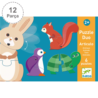 Djeco İkili Puzzle - Articulo Animals