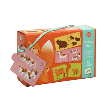 Djeco İkili Puzzle - Baby Animals