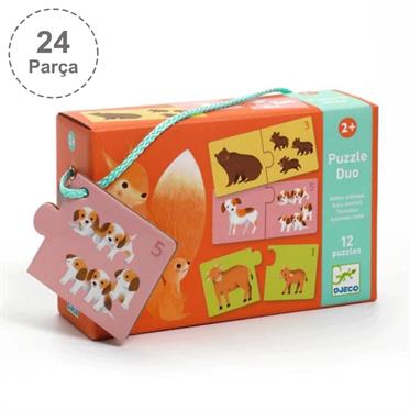 Djeco İkili Puzzle - Baby Animals