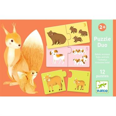 Djeco İkili Puzzle - Baby Animals