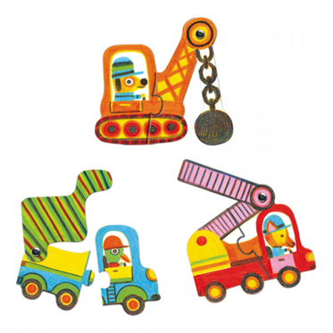 Djeco İkili Puzzle - Vehicles