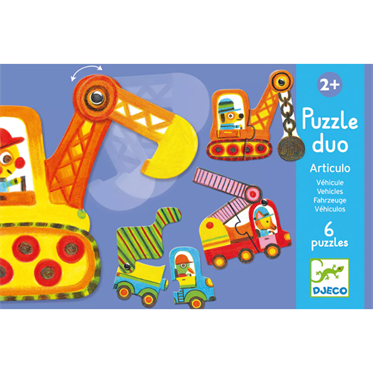 Djeco İkili Puzzle - Vehicles