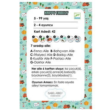 Djeco Kart Oyunları - Happy Family