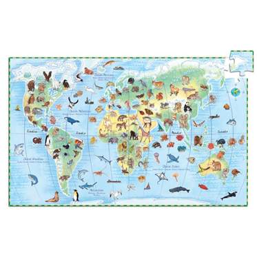Djeco Klasik Puzzle 100 Parça - Worlds Animals