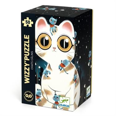 Djeco Wizzy Puzzle 50 Parça - Cuddly Cats