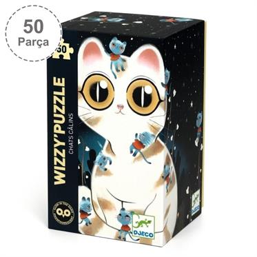 Djeco Wizzy Puzzle 50 Parça - Cuddly Cats
