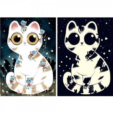 Djeco Wizzy Puzzle 50 Parça - Cuddly Cats