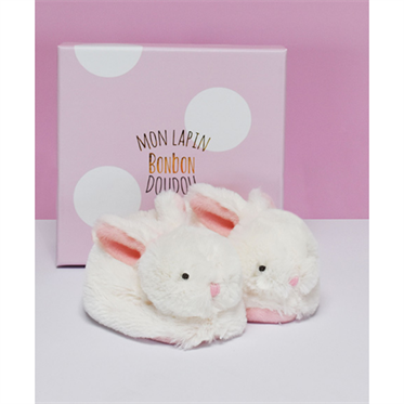 Doudou Hediye Kutulu Pembe Tavşan Panduf