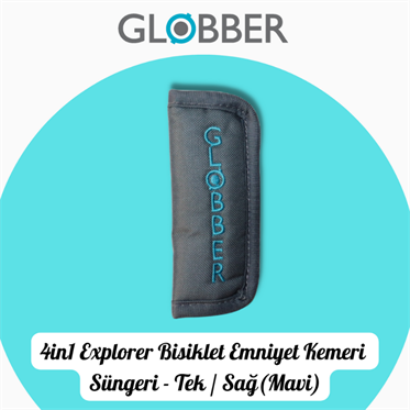 Globber 4in1 Explorer Bisiklet Emniyet Kemeri Süngeri (TEK-Mavi)