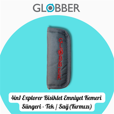 Globber 4in1 Explorer Bisiklet Emniyet Kemeri Süngeri (TEK-Kırmızı)