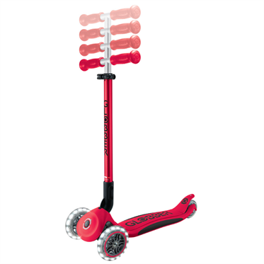 Globber Elite Deluxe Işıklı Scooter - Kırmızı