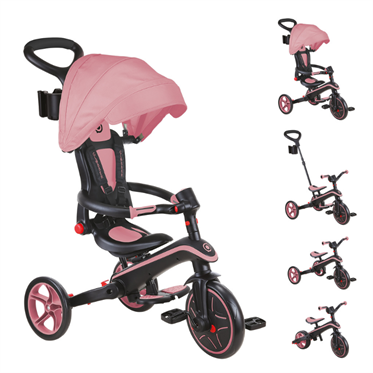 Globber Explorer 4in1 Katlanabilir Bisiklet - Koyu Pastel Pembe