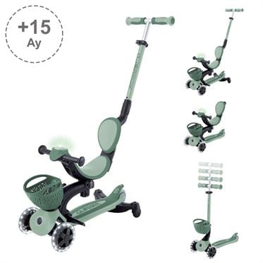 Globber Go Up Baby 360 Işıklı Scooter - Zeytin Yeşili