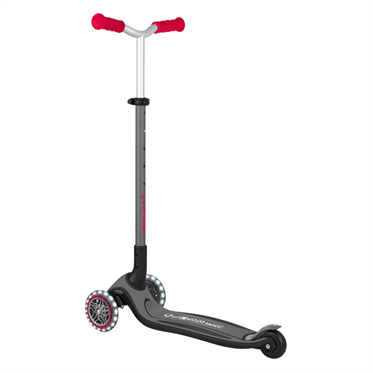 Globber Master Işıklı Katlanabilir Scooter - Kırmızı / Siyah