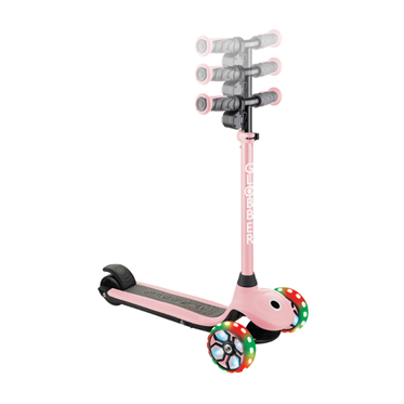 Globber One K E-Motion 4 Plus - Işıklı Elektrikli Scooter - Pastel Pembe