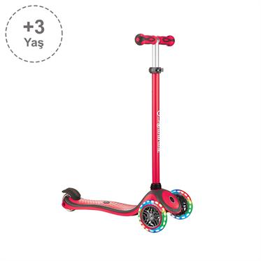 Globber Primo Plus Işıklı Scooter - Kırmızı