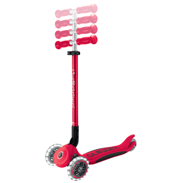 Globber Elite Deluxe Işıklı Scooter - Kırmızı