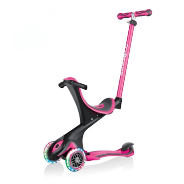 Globber Evo Go Up Comfort Işıklı Scooter - Pembe