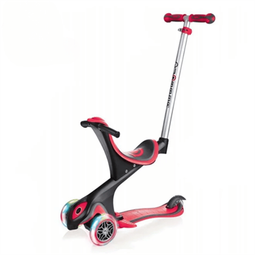 Globber Evo Go Up Comfort Işıklı Scooter - Kırmızı