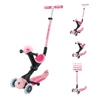 Globber Go Up Deluxe Işıklı Scooter - Pastel Pembe