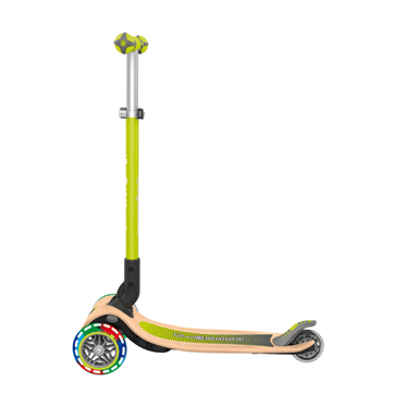 Globber Primo Wood Katlanabilir Işıklı Scooter - Yeşil