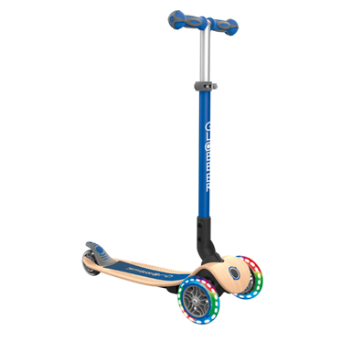 Globber Primo Wood Katlanabilir Işıklı Scooter - Lacivert