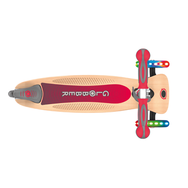 Globber Primo Wood Katlanabilir Işıklı Scooter - Kırmızı