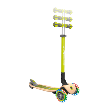 Globber Primo Wood Katlanabilir Işıklı Scooter - Yeşil