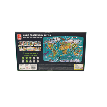 Hape 2in1 Dünya Turu Yapboz ve Kutu Oyunu