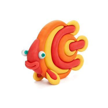 Hey Clay Yaratıcı Kil Seti - Clownfish, Discus Fish, Eel