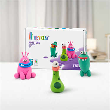 Hey Clay Yaratıcı Kil Seti - Cyclops, Terry, Pi