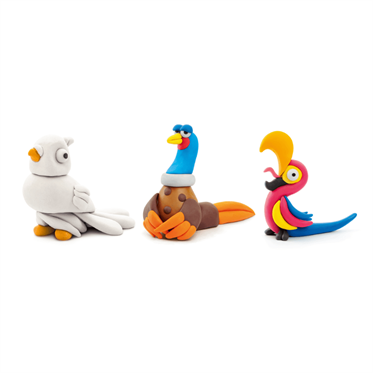 Hey Clay Yaratıcı Kil Seti - Pheasant, Ara Parrot, Dove