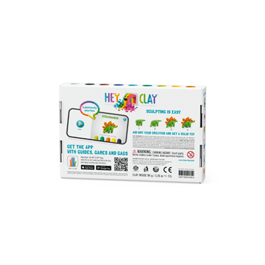 Hey Clay Yaratıcı Kil Seti - Stegosaurus, Pachycephalosaurus, Brachiosaurus
