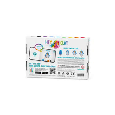 Hey Clay Yaratıcı Kil Seti - Toucan, Penguin, Peacock