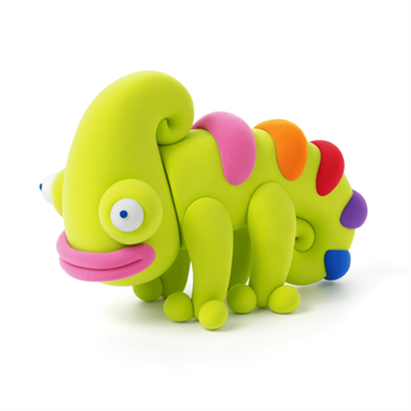 Hey Clay Yaratıcı Kil Seti - Chameleon, Gastropoda, Axolotl