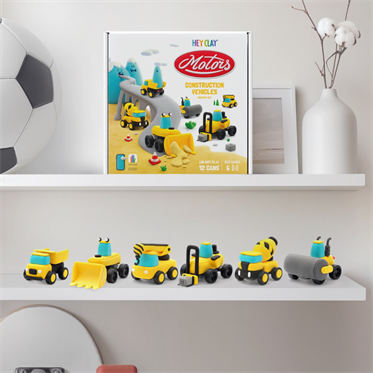 Hey Clay Yaratıcı Kil Seti - Construction Vehicles