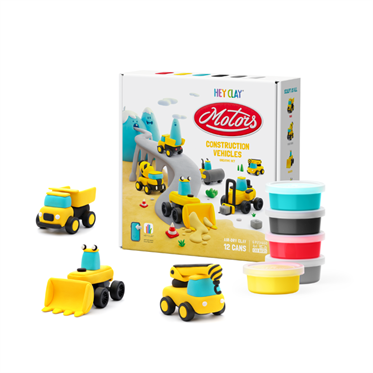 Hey Clay Yaratıcı Kil Seti - Construction Vehicles