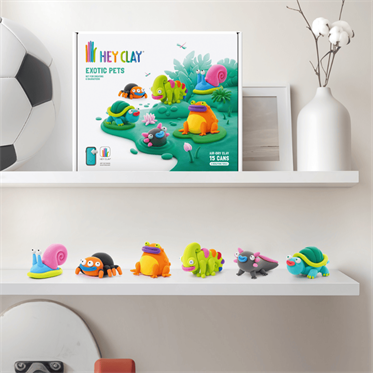 Hey Clay Yaratıcı Kil Seti - Exotic Pets
