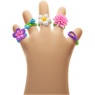 Hey Clay Yaratıcı Kil Seti - Flower Rings