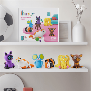 Hey Clay Yaratıcı Kil Seti - Fluffy Pets