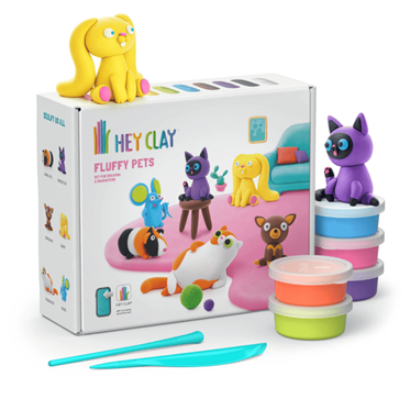 Hey Clay Yaratıcı Kil Seti - Fluffy Pets
