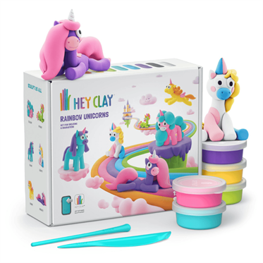 Hey Clay Yaratıcı Kil Seti - Rainbow Unicorns