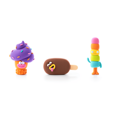 Hey Clay Yaratıcı Kil Seti - Windy Sprinkle, Warm Ice, Choco Pop