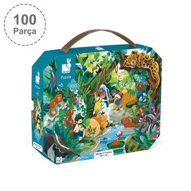 Janod 100 Parça Çantalı Puzzle - Inka Macerası