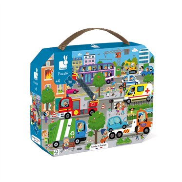 Janod 36 Parça Çantalı Puzzle - Şehir