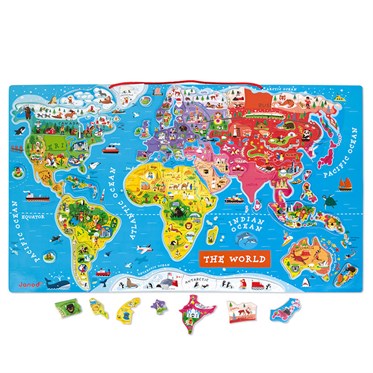 Janod Mıknatıslı Oyun Dünya Haritası