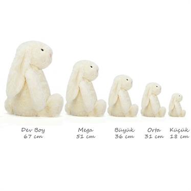 Jellycat Bashful Koyu Mavi Tavşan Küçük Boy 18 cm